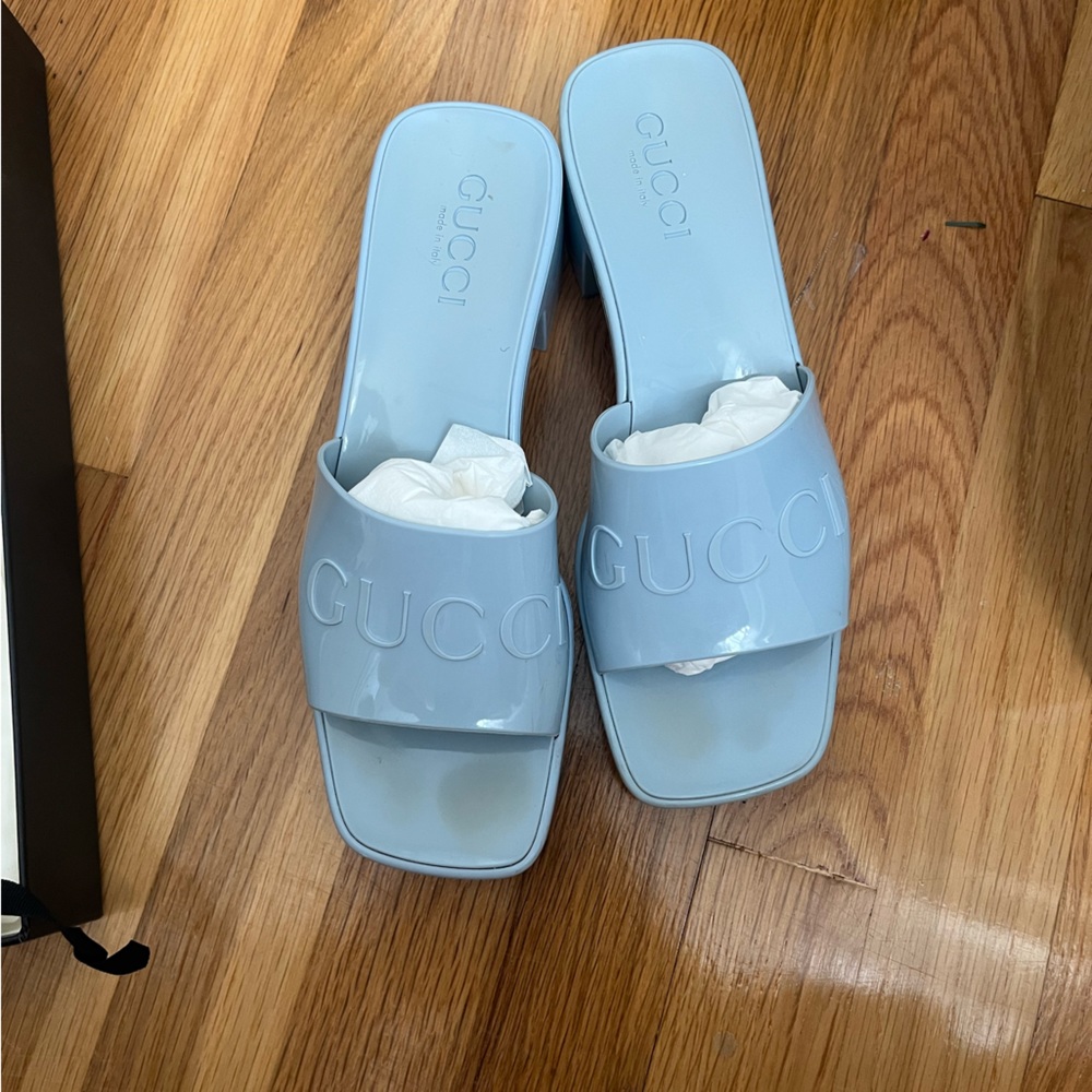 Gucci rubber slide sandals